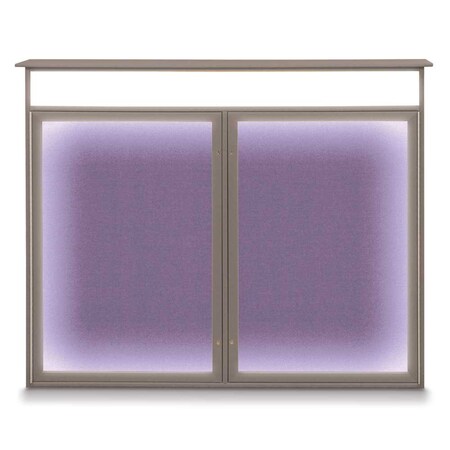 United Visual Products Open Faced Traditional Corkboard, 72x36" UV645A-WHITE-BLSPRU